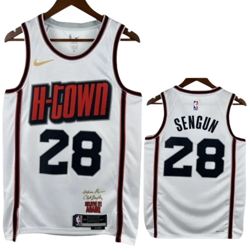 24-25 ROCKETS SENGUN #28 White City Edition Top Quality Hot Pressing NBA Jersey