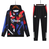 24-25 Man Utd Red blue Hoodie Tracksuit