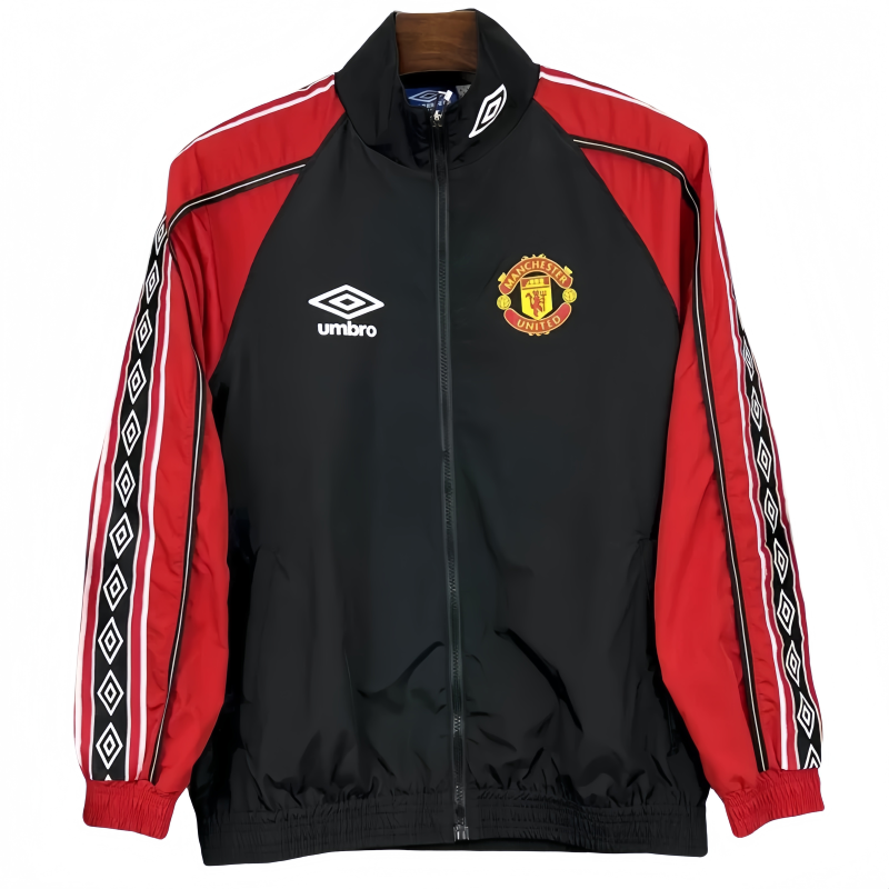 24-25 Man Utd Black Red Windbreaker