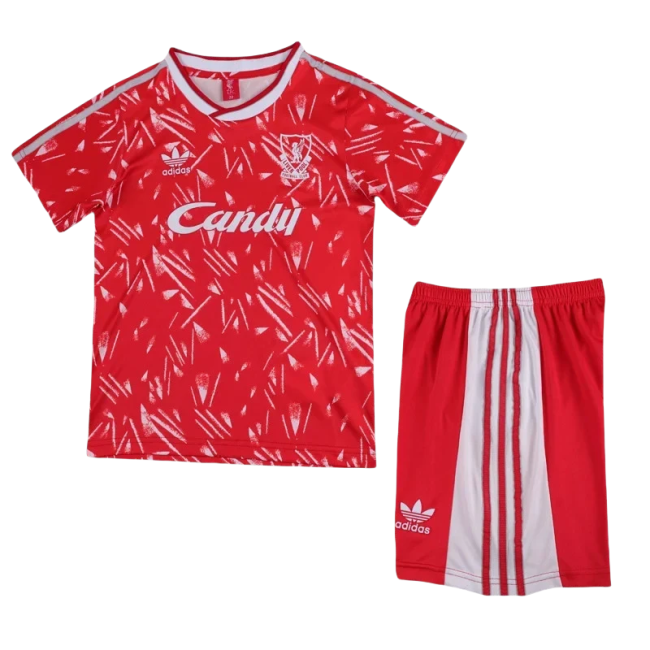 1989-1991 LIV Home Kids Retro Soccer Jersey