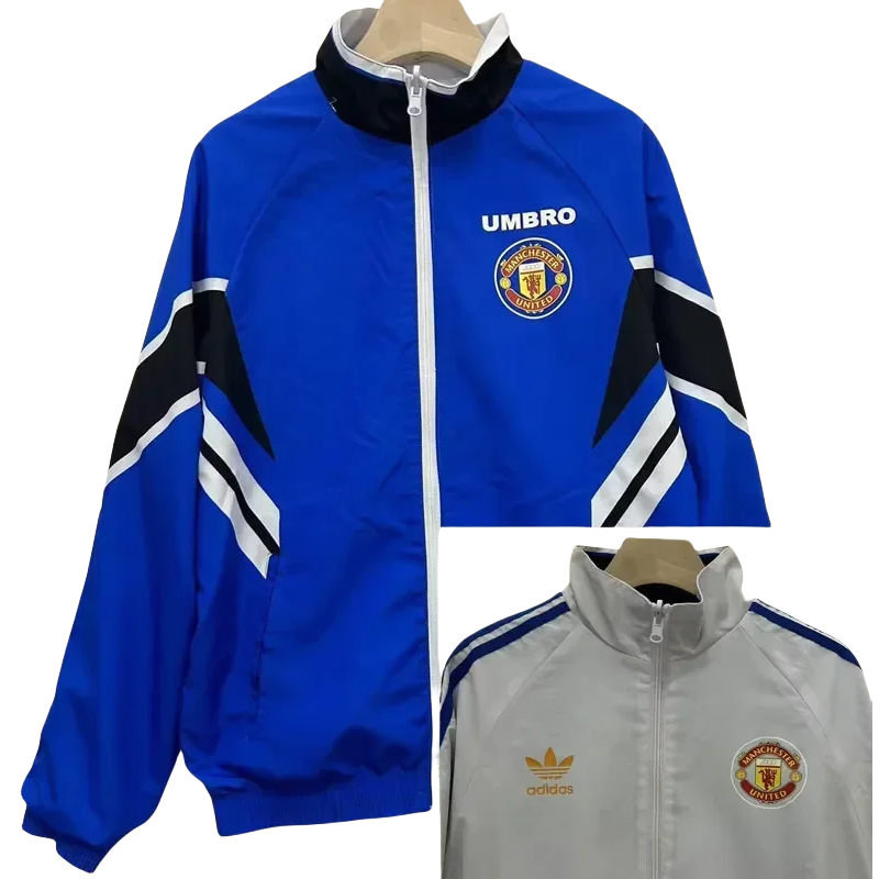 24-25 Man Utd Blue & White Retro Double Sided Windbreaker
