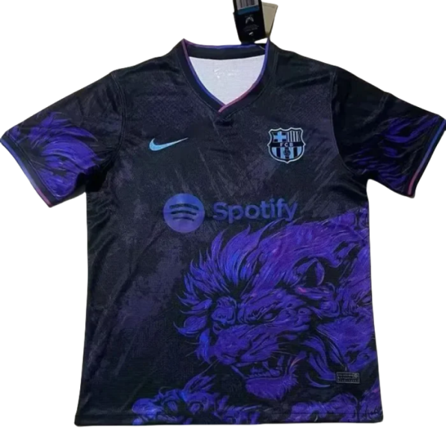 24-25 Mens Barcelona   Purple Black Special Edition Fans Training Shirts