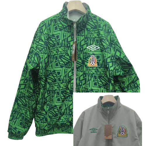 24-25 Mexico Green & Grey Double Sided Windbreaker