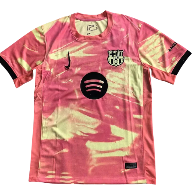 24-25 Mens Barcelona Pink Yellow Special Edition Training shirts