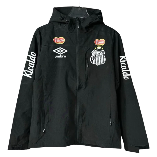 24-25 Santos FC Black Windbreaker
