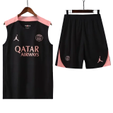 25-26 PSG Black Vest Short traning suit