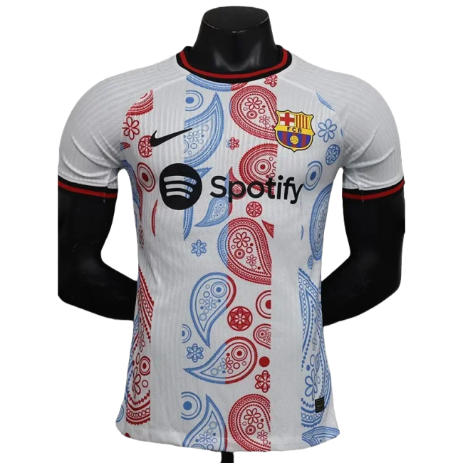 24-25  Mens  Barcelona  White Special Edition Palyer Version Training Shirts