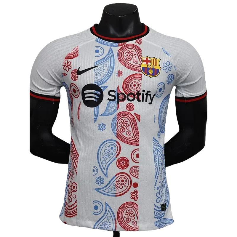 24-25  Mens  Barcelona  White Special Edition Palyer Version Training Shirts