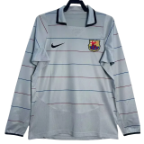 2003-2004 Mens  Barcelona Away Long Sleeve Retro Soccer Jersey