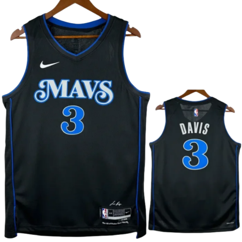 23-24 Dallas Mavericks DAVIS #3 Black City Edition Top Quality Hot Pressing NBA Jersey