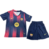 25-26 Barcelona Red Blue Special Edition Kids Soccer Jersey