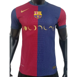 24-25 Mens  Barcelona Home Joint Edition Player Version Soccer Jersey