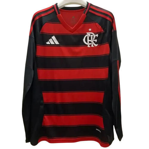 25-26 Flamengo Home Long Sleeve Soccer Jersey