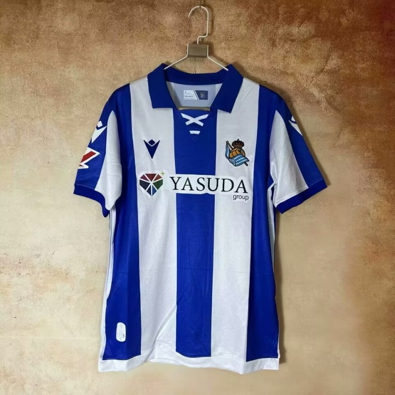 24-25 Real Sociedad home Fans Soccer Jersey