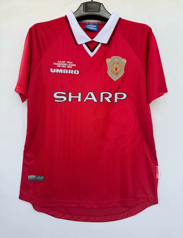 1990 Mens Manchester United Home red  Jersey