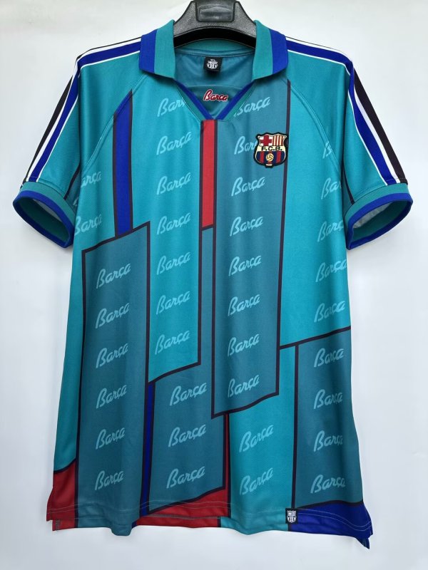 1995/97 Mens Barcelona green Retro Away Jersey