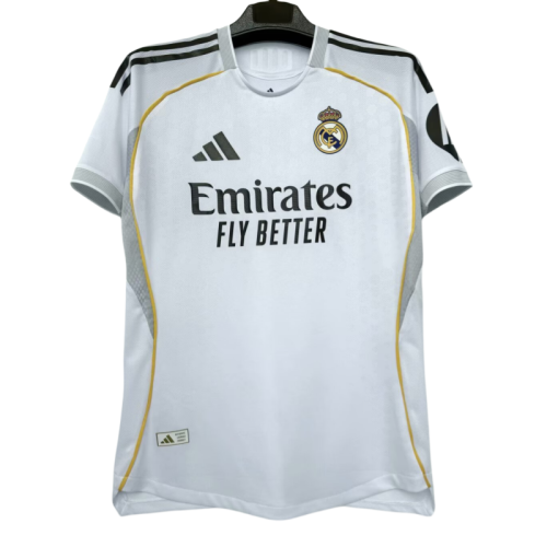 24-25 Mens Real Madrid  White home  Player Version Soccer Jersey
