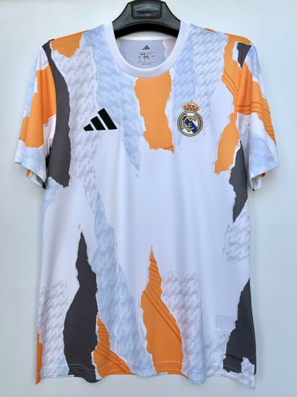 24-25Mens Real Madrid Fans Pre-match  Training Shirts