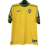 1998 Brazil Home Yellow Retro Soccer Jersey