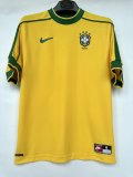 1998 Brazil Home Yellow Retro Soccer Jersey