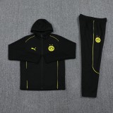 2024Mens  Dortmund Black Hoodie Jacket Tracksuit