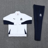 2024-25 Mens Olympique Marseille White Jacket Tracksuit