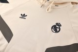 2024/25 Mens Real Madrid Hoodie Sweatshirt + Pants Training Suit Light Pink