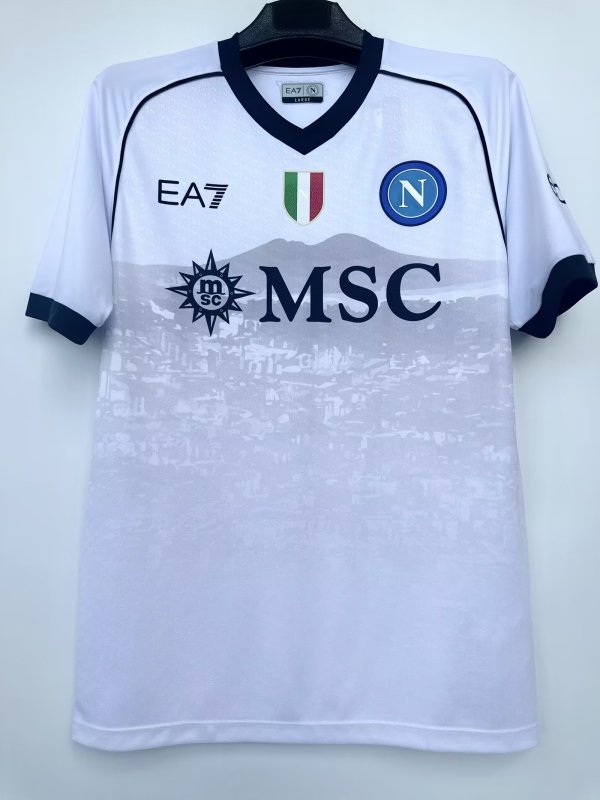 2023/24 Mens  Napoli Away White  Fans Soccer Jersey