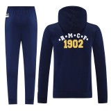 2025 Mens  Real Madrid  Hoodie Sweatshirt + Pants Training Suit Royal Blue