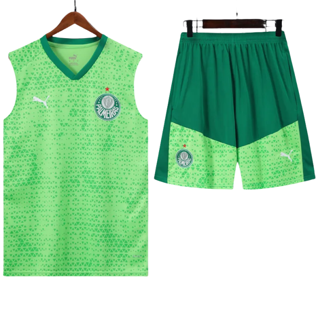 24-25 Palmeiras Light green Tank top and shorts suit