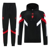 2024/25 Mens Manchester United Hoodie Sweatshirt + Pants Training Suit Black