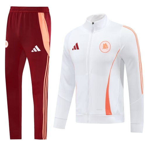 2024 Mens White Rome  Jacket + Pants Training Suit