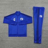 2024/25 Mens Manchester United Jacket + Pants Training Suit Colorful blue