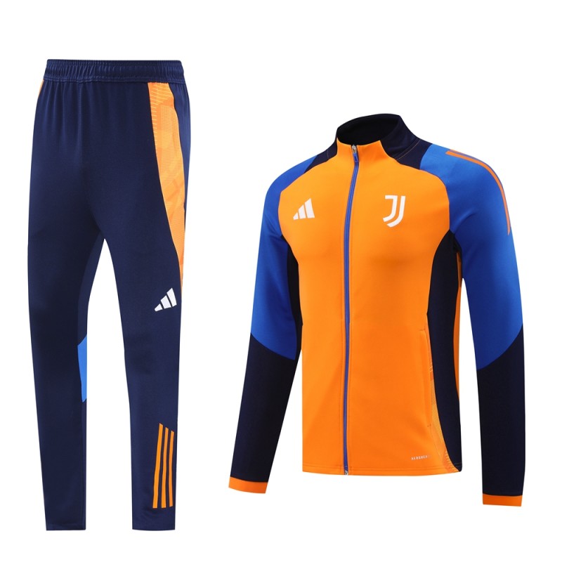 2024/25 Mens Juventus orange color Jacket + Pants Training Suit