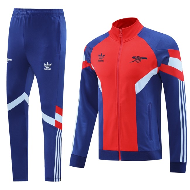 2024/25 Mens Arsenal Jacket + Pants Training Suit Red and blue