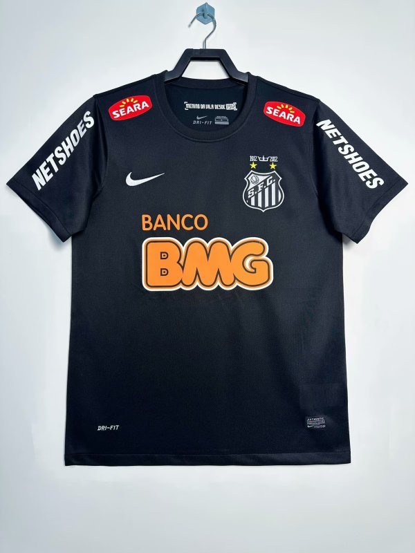 2012/13  Santos FC  Black Retro Soccer Jersey