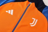 2024/25 Mens Juventus orange color Jacket + Pants Training Suit
