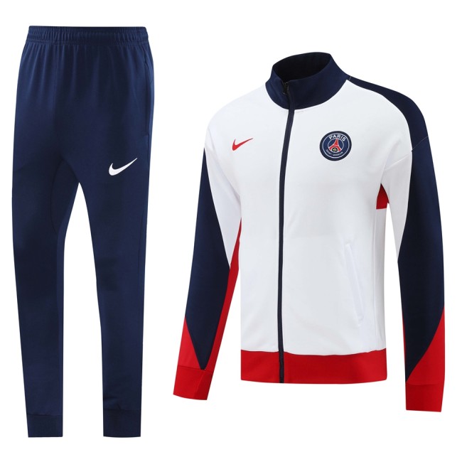 Mens PSG  Jacket + Pants Training White Suit 2024/25