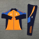 2024/25 Mens Juventus orange color Jacket + Pants Training Suit