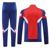 2024/25 Mens Arsenal Jacket + Pants Training Suit Red and blue