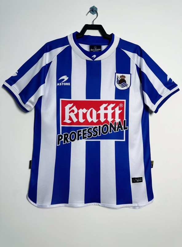 2002/03 Retro  Real Sociedad home Soccer Jersey