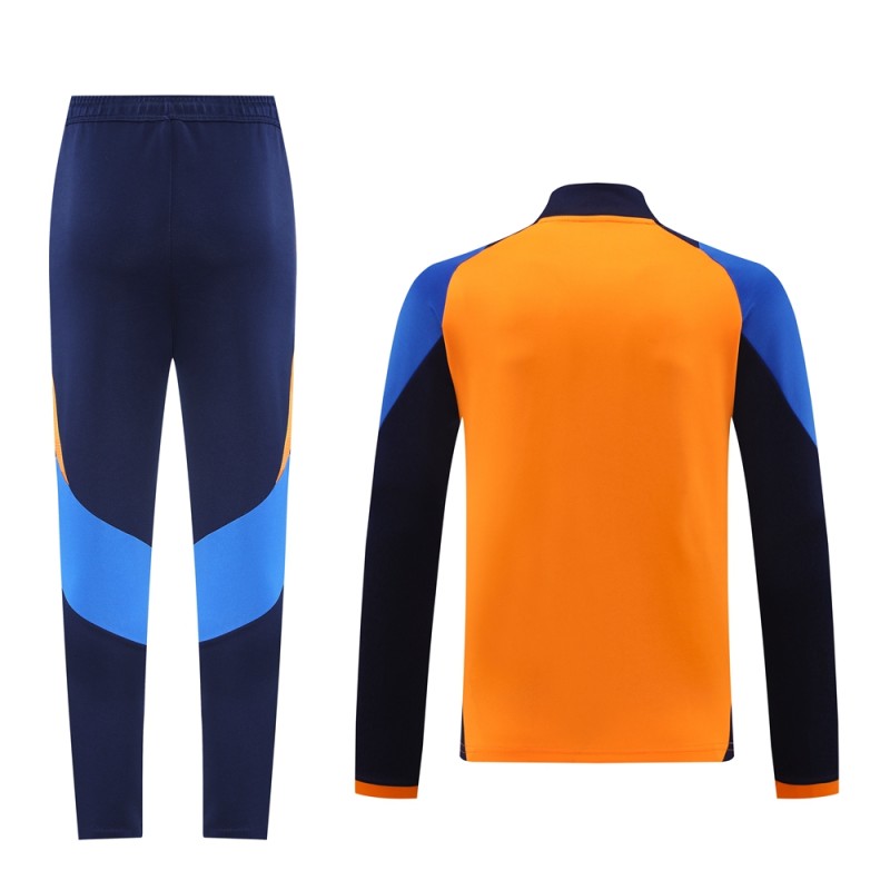 2024/25 Mens Juventus orange color Jacket + Pants Training Suit