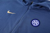 2024/25 Mens Inter Milan Light Blue Hoodie Sweatshirt + Pants Training Suit