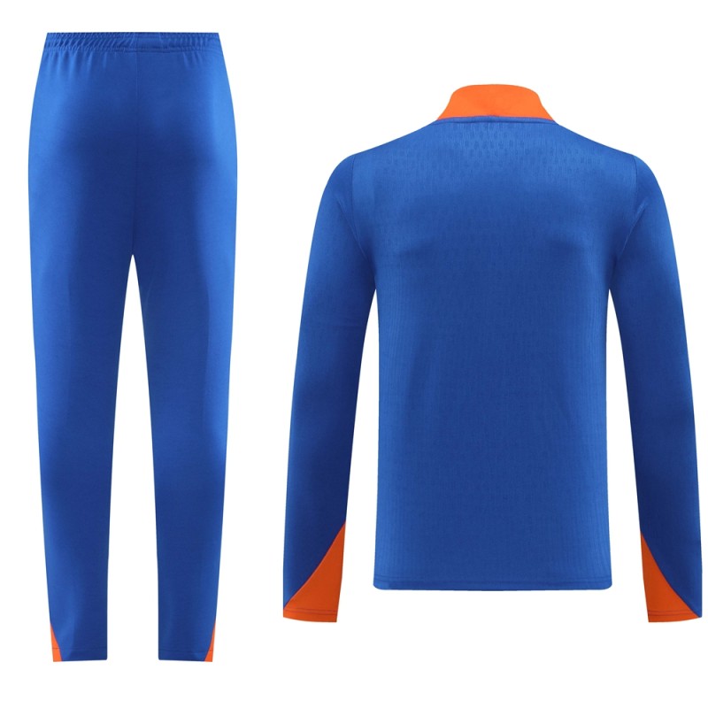 24-25 Netherlands  Blue Half Pull Tracksuit