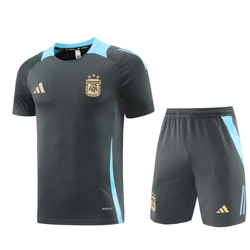 24-25Mens  Argentina Dark Gray Training Short Suit