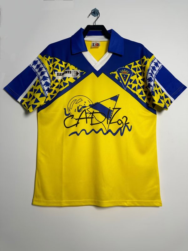 1991/92Mens  Cadiz Retro home  Soccer Jersey