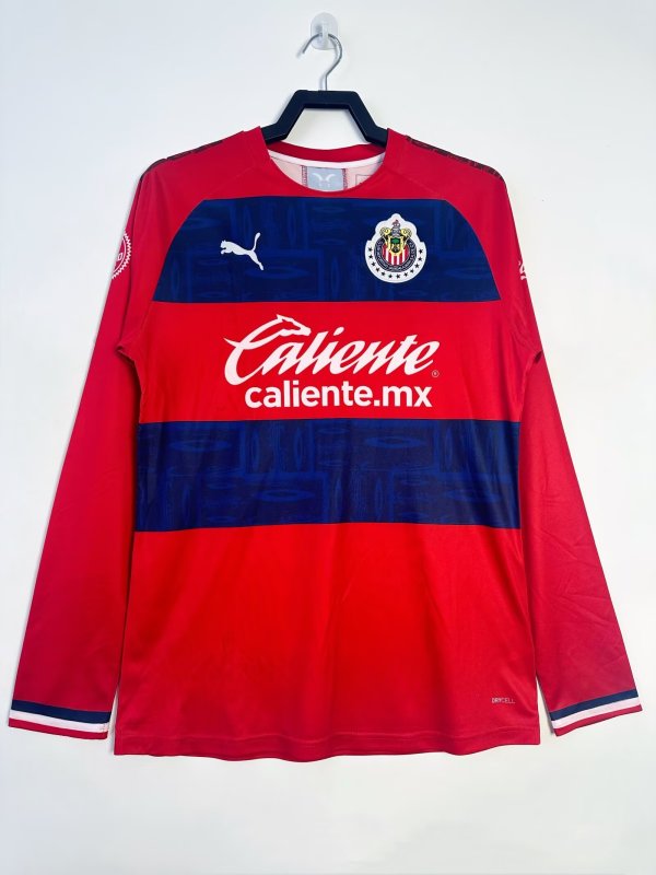 2019-20 Chivas away Long Sleeve Retro Soccer Jersey