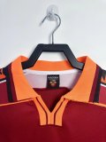 1998-99  Roma Home Retro red Long Sleeve Soccer Jersey