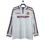 1998 Mens Manchester United  Retro  Commemorative Edition Long Sleeve Jersey