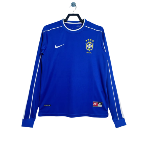 1998 Brazil Away Long Sleeve Retro Soccer Jersey